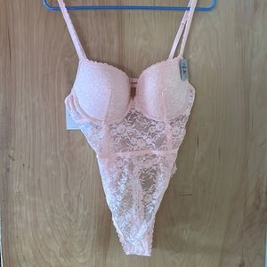 Forever 21 one piece lingerie in pink. Size XL